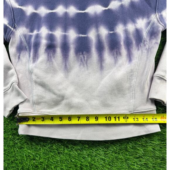 Champion Women Reverse Weave Tie Dye Crewneck Sweatshirt Purple Sz S Warm Fleece - Picture 9 of 11